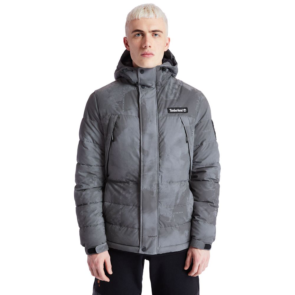 Geaca Timberland Barbati Gri Inchis - Reflective Puffer - Romania - GWQICE752